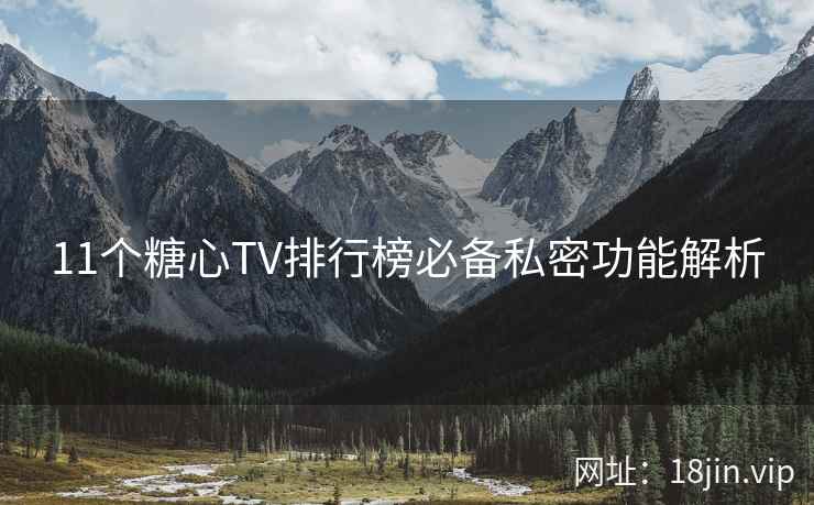 11个糖心TV排行榜必备私密功能解析