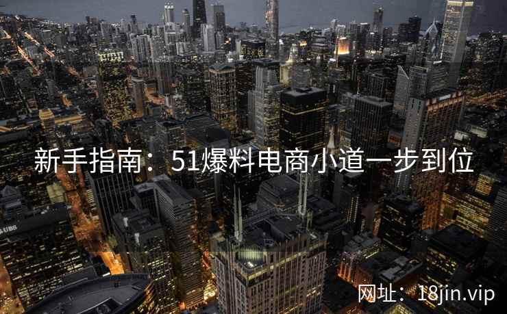 新手指南：51爆料电商小道一步到位