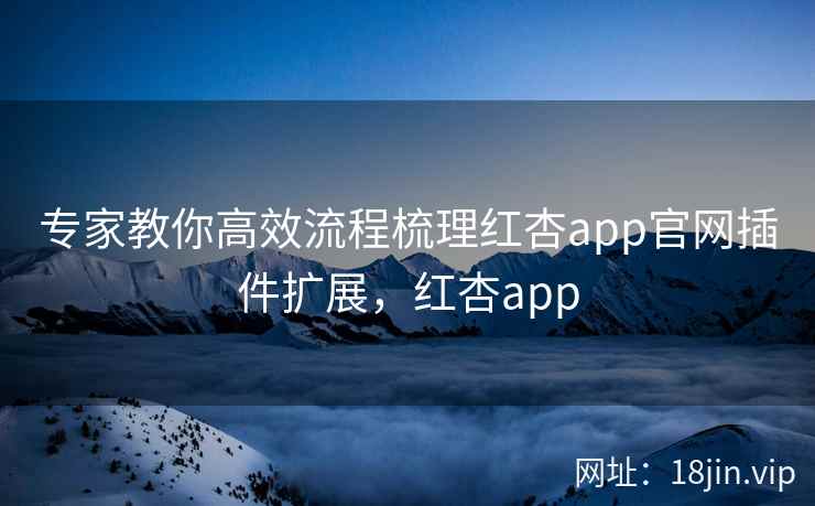 专家教你高效流程梳理红杏app官网插件扩展，红杏app